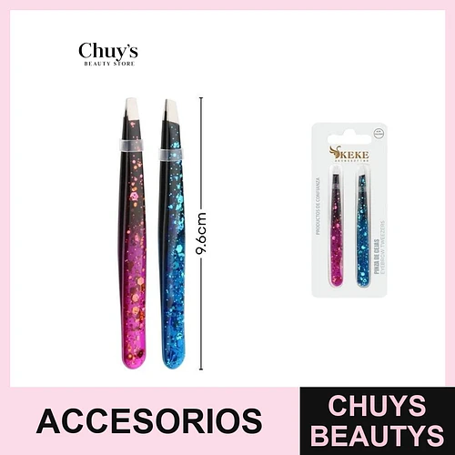 Set de pinza acero inoxidable 2 piezas - Chuys Beautys | Chuys Beautys