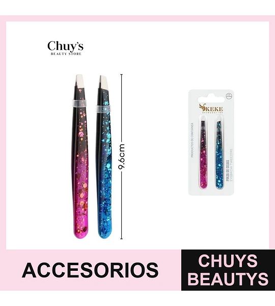 Set de pinza acero inoxidable 2 piezas