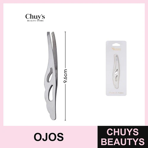 Pinzas para cejas acero inoxidable 9,6cm - Chuys Beautys | Chuys Beautys