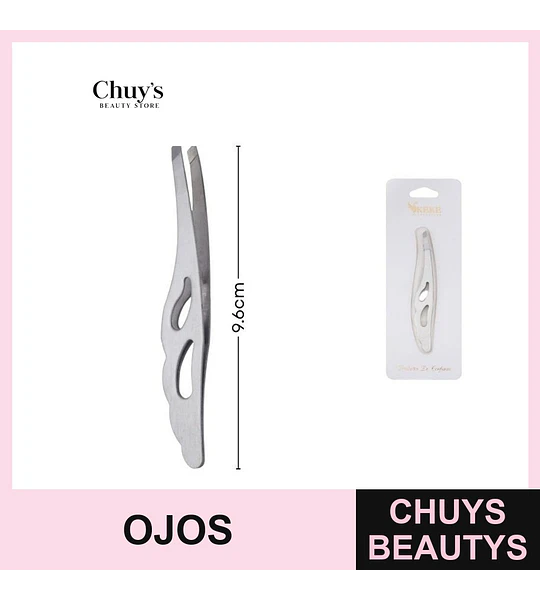 Pinzas para cejas acero inoxidable 9,6cm