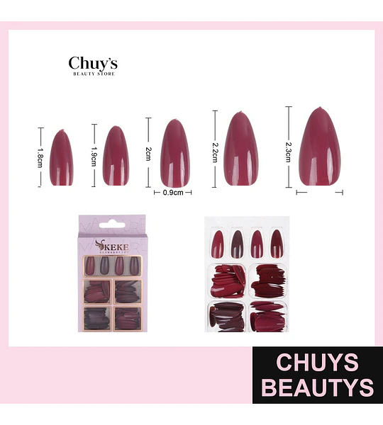 Unas Unicolor 96 Pcs