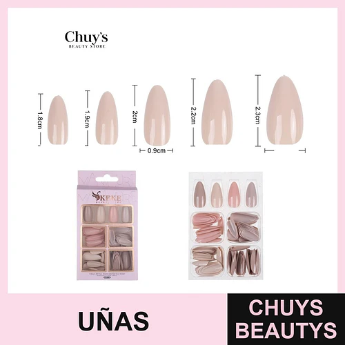 Uñas Postizas Unicolor 96 Piezas - Chuys Beautys | Chuys Beautys