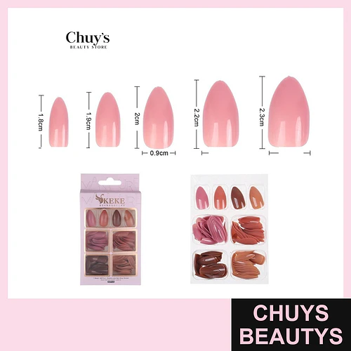Unas Unicolor 96 Pcs - Chuys Beautys | Chuys Beautys