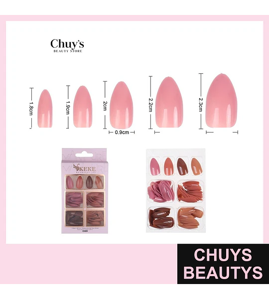 Unas Unicolor 96 Pcs