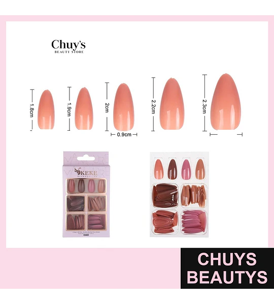 Unas Unicolor 96 Pcs
