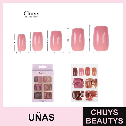Uñas Postizas Unicolor 96 Piezas - Chuys Beautys | Chuys Beautys