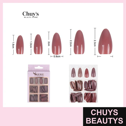 Unas Unicolor 96 Pcs - Chuys Beautys | Chuys Beautys