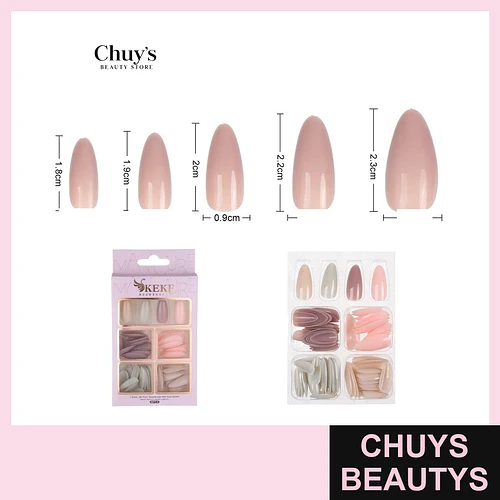 Unas Unicolor 96pcs - Chuys Beautys | Chuys Beautys