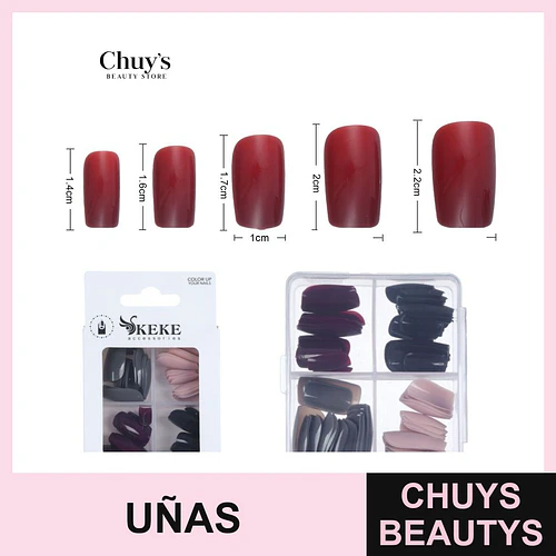 Uñas Tips de Colores 96 Piezas - Chuys Beautys | Chuys Beautys