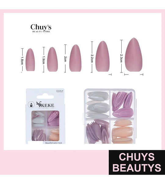 Unas Tips Colores 96 Pcs