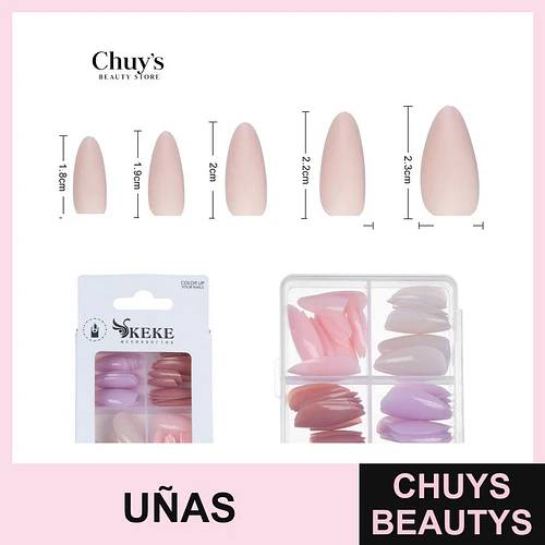 Uñas Tips de Colores 96 Piezas 7x7.5x1.8cm - Chuys Beautys | Chuys Beautys