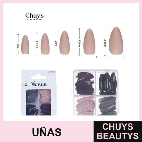Uñas Tips de Colores 96 Piezas - Chuys Beautys | Chuys Beautys