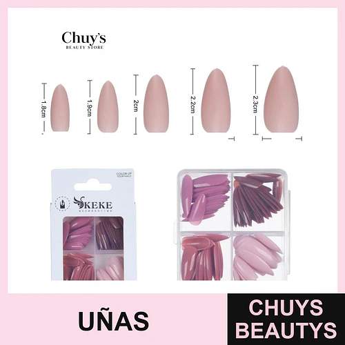 Uñas Tips de Colores 96 Piezas - Chuys Beautys | Chuys Beautys