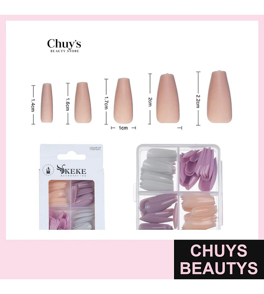 Unas Tips Colores 96 Pcs