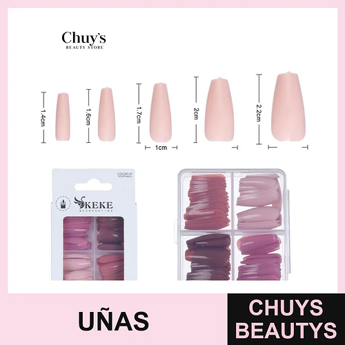 Uñas Tips de Colores 96 Piezas - Chuys Beautys | Chuys Beautys