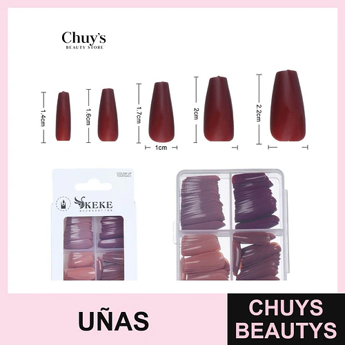 Uñas Tips de Colores 96 Piezas - Chuys Beautys | Chuys Beautys
