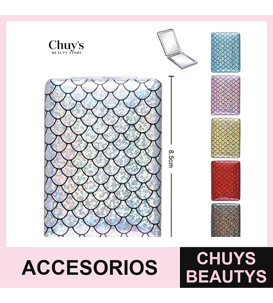 Espejos para cartera con diseño escamoso