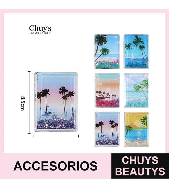 Espejo de Cartera con Brillos