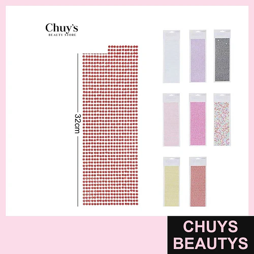 Stickers de Pedrería 4mm 10.5*31.5cm - Chuys Beautys | Chuys Beautys