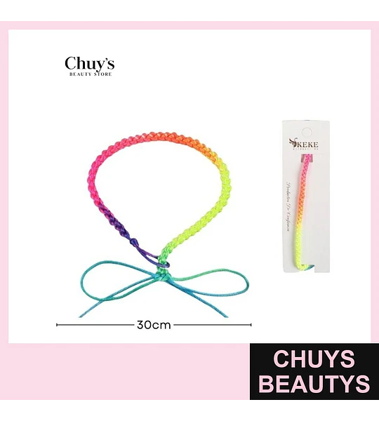 Pulsera Tejida Arcoíris 30cm