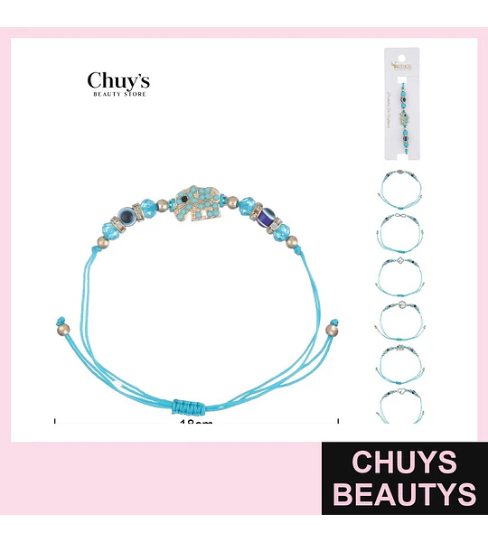 Pulsera artesanal con mano de Fátima
