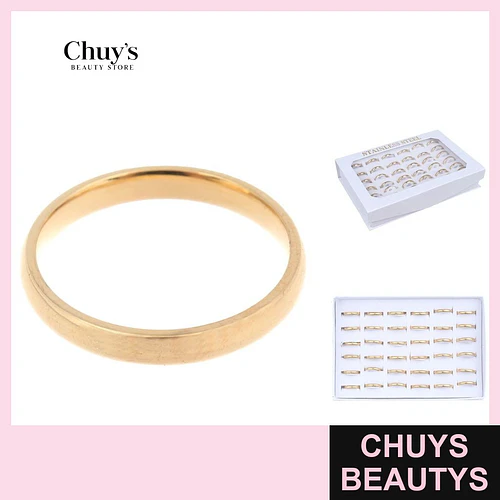 Anillo Acero Inoxidable Dorado - Chuys Beautys | Chuys Beautys