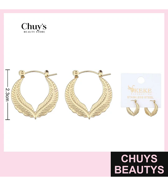 Pendientes Acero Inoxidables 2-3cm