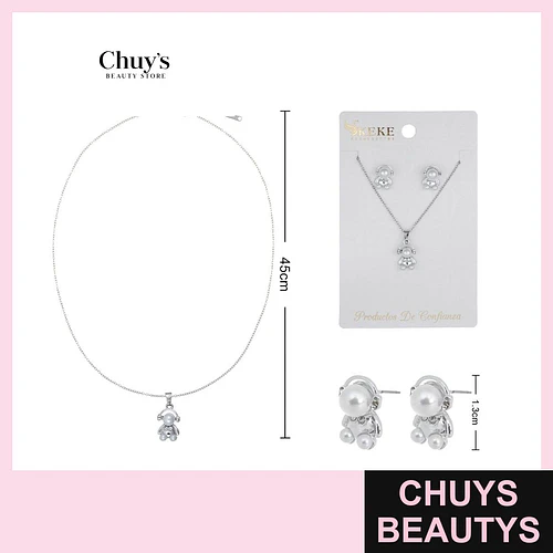 Collar con Pendientes Aleación Acero Inoxidable - Chuys Beautys | Chuys Beautys