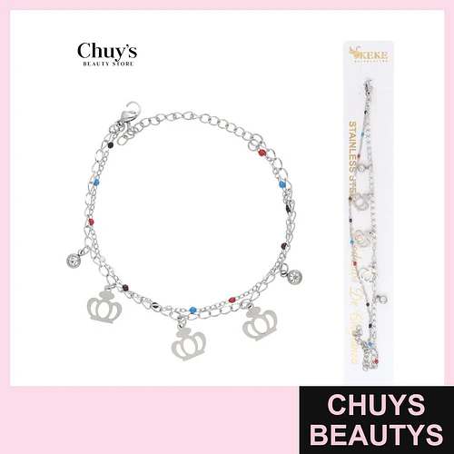 Pulsera de acero inoxidable con charms - Chuys Beautys | Chuys Beautys