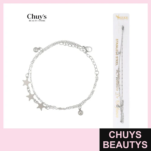 Pulsera de acero inoxidable con estrellas - Chuys Beautys | Chuys Beautys
