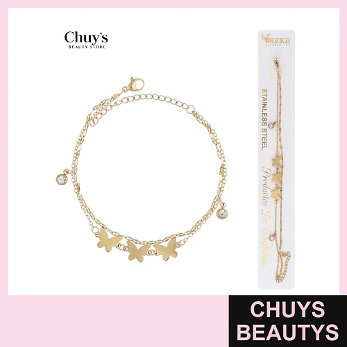 Pulsera de acero inoxidable con dijes - Chuys Beautys | Chuys Beautys