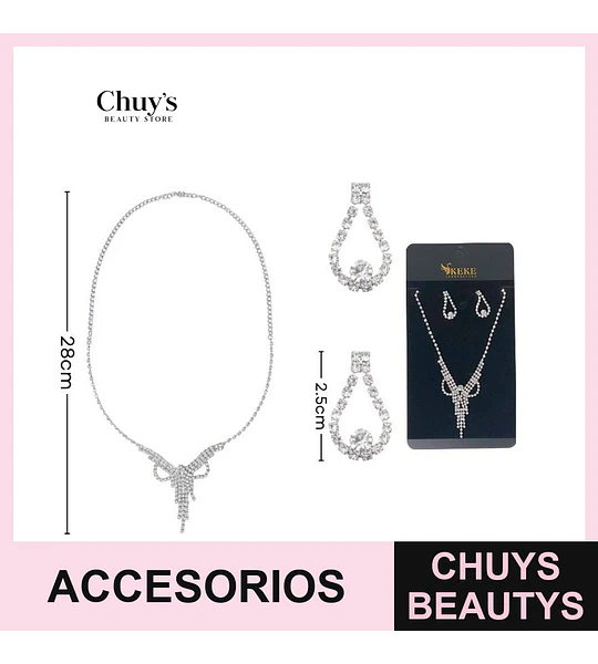 Conjunto de Accesorios con Piedreria