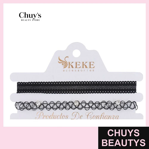 Choker Negro con Detalles Brillantes - Chuys Beautys | Chuys Beautys