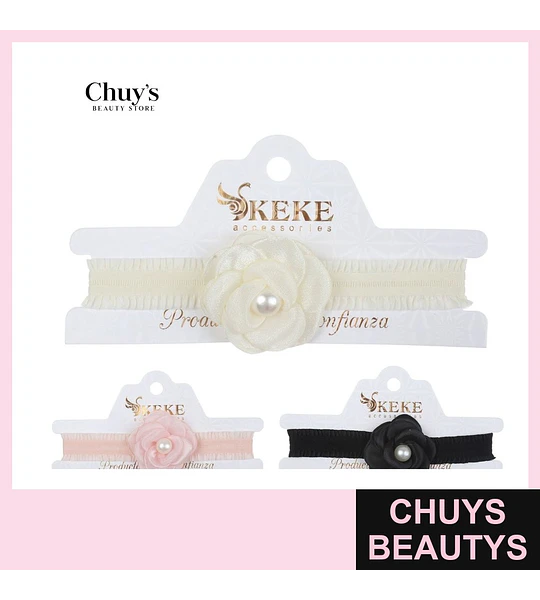 Choker con flor y perla