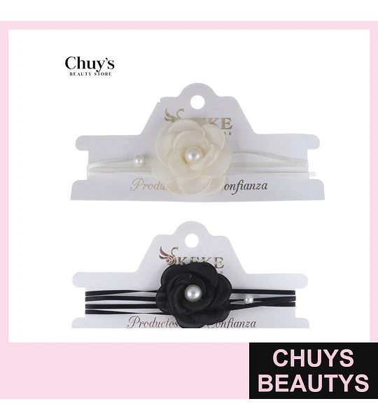 Choker Floral con Perlas