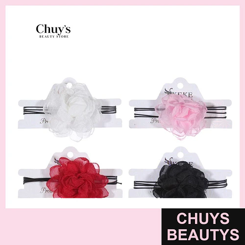 Chokers con Flores 4 Piezas - Chuys Beautys | Chuys Beautys