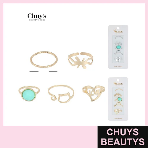 Set de Anillos Surtidos - Chuys Beautys | Chuys Beautys