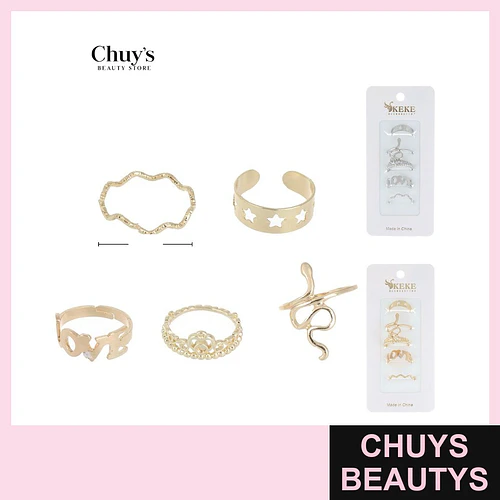 Set de Anillos Surtidos - Chuys Beautys | Chuys Beautys