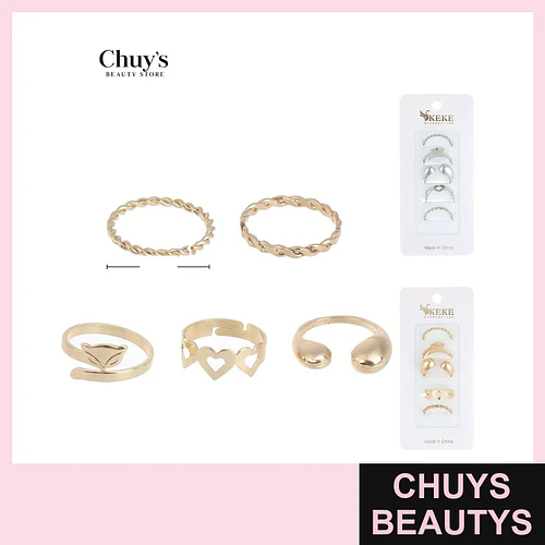 Set de Anillos Surtidos - Chuys Beautys | Chuys Beautys