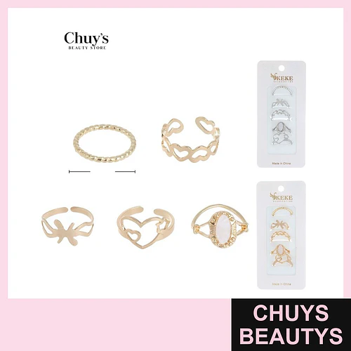 Set de Anillos Surtidos - Chuys Beautys | Chuys Beautys