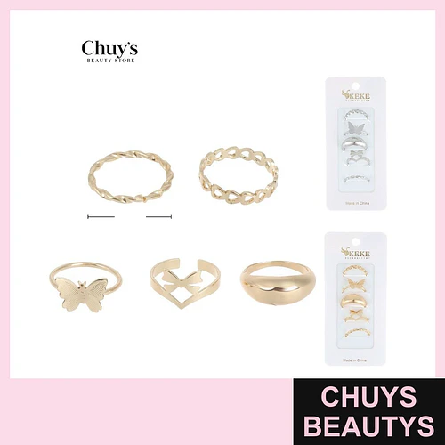Set de Anillos Surtidos - Chuys Beautys | Chuys Beautys