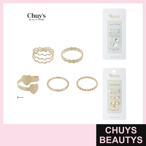 Set de Anillos Surtidos Modelos - Chuys Beautys | Chuys Beautys