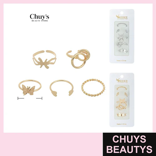 Set de Anillos Surtidos Modelos - Chuys Beautys | Chuys Beautys