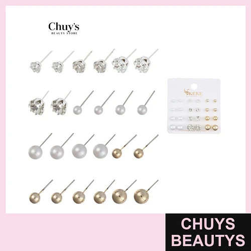 Pendientes 12 Pcs - Chuys Beautys | Chuys Beautys