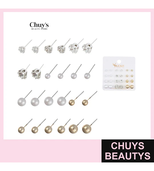 Pendientes 12 Pcs