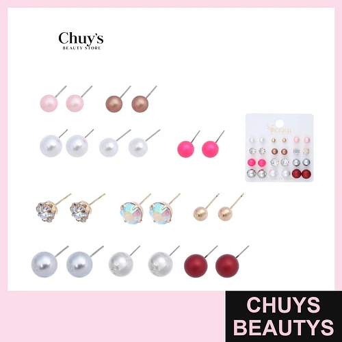 Pendientes 12 Pcs - Chuys Beautys | Chuys Beautys