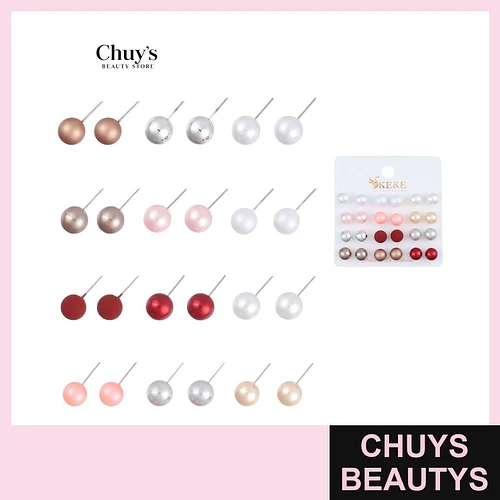 Pendientes 12 Pcs - Chuys Beautys | Chuys Beautys