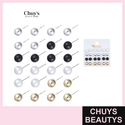 Pendientes 12 Pcs - Chuys Beautys | Chuys Beautys
