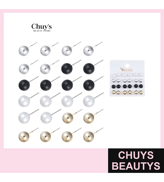 Pendientes 12 Pcs