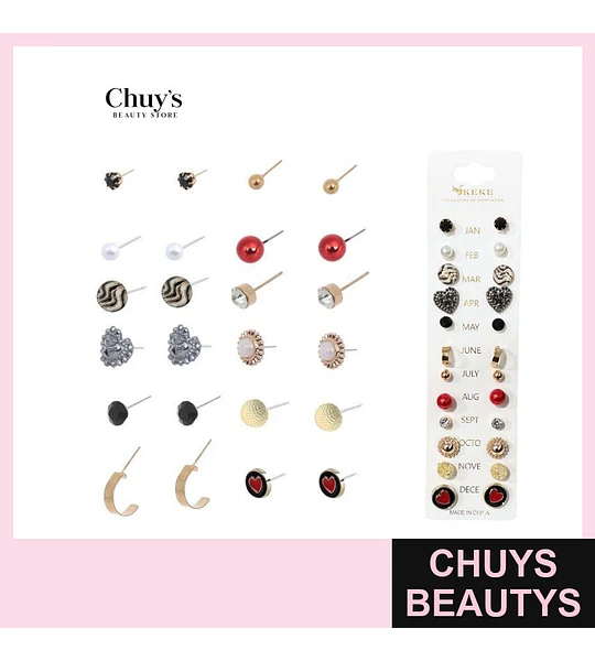 Pendientes 12 Pcs